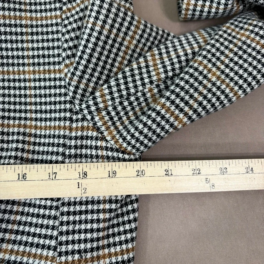 Old Navy Blazer Womens L‎ Brown Houndstooth Plaid Stretch Professional Academia